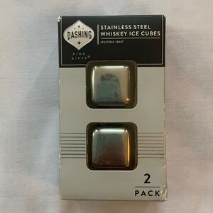 Dashing stainless steel whiskey ice cubes set of 2